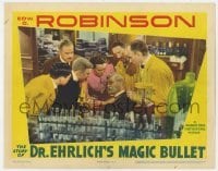 5h330 DR. EHRLICH'S MAGIC BULLET LC R1940s men gathered around unconscious Edward G. Robinson in lab!