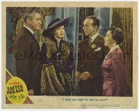 5h344 EASTER PARADE LC #6 1948 man with Ann Miller tells Judy Garland & Fred Astaire they're in!