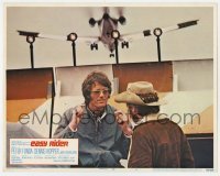 5h345 EASY RIDER LC #4 1969 close up of Peter Fonda by airport with plane flying overhead!