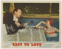 5h346 EASY TO LOVE LC #7 1953 Tony Martin sings Look Out I'm Romantic to Esther Williams in pool!