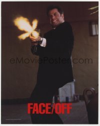 5h353 FACE/OFF LC 1997 cool vertical close up of John Travolta firing machine gun, John Woo!