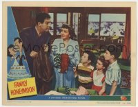 5h355 FAMILY HONEYMOON LC #2 1948 Claudette Colbert & Fred MacMurray with their three kids!