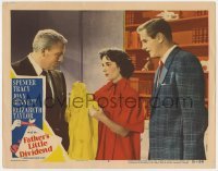 5h360 FATHER'S LITTLE DIVIDEND LC #8 1951 close up of Elizabeth Taylor, Spencer Tracy & Don Taylor!