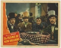 5h375 FLAME OF NEW ORLEANS LC 1941 Roland Young, Mischa Auer & two other men at table!