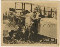 5h381 FLYING ACE LC 1926 Laurence Criner about to get ambushed by his plane & his girl, all-black!