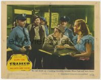 5h389 FRAMED LC #7 1947 cops break up a budding friendship between Glenn Ford & Janis Carter!