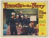 5h390 FRANCIS IN THE NAVY LC #3 1955 sailor Donald O'Connor & Martha Hyer + Clint Eastwood shown!