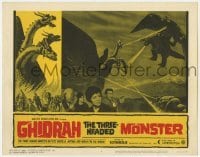 5h407 GHIDRAH THE THREE HEADED MONSTER LC #4 1965 Toho, he battles Godzilla, Mothra, and Rodan!