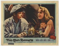 5h425 GUN RUNNERS LC #8 1958 close up of Audie Murphy & sexy Gita Hall, directed by Don Siege!