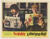 5h432 HARD DAY'S NIGHT LC #8 1964 The Beatles, wacky Paul McCartney in disguise by Wilfrid Brambell