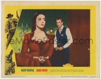 5h442 HIGH NOON LC #5 1952 great image of Gary Cooper staring across room at pretty Katy Jurado!