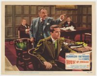 5h465 HOUSE OF STRANGERS LC #3 1949 Edward G. Robinson standing in court behind Richard Conte!
