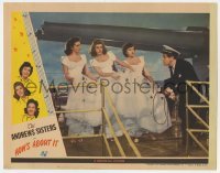 5h470 HOW'S ABOUT IT LC 1943 Shemp Howard tries to help the Andrews Sisters on ship!