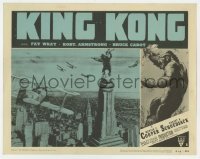 5h532 KING KONG LC #3 R1952 classic image of giant ape on Empire State Building, great border art!