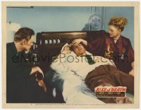 5h539 KISS OF DEATH LC #3 1947 sexy woman & Richard Widmark by Victor Mature's bedside!