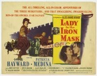 5h067 LADY IN THE IRON MASK TC 1952 Louis Hayward, Patricia Medina, Three Musketeers!
