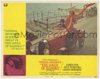 5h583 LOVES OF ISADORA LC #4 1969 great image of Vanessa Redgrave & James Fox in cool car!