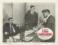 5h601 MAN CALLED ADAM LC #3 1966 Sammy Davis Jr. talking to Peter Lawford sitting behind desk!
