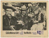 5h631 MISFITS LC #8 1961 James Barton & Clark Gable at bar with young boy in cowboy suit!