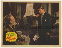5h640 MOLLY & ME LC 1945 close up of young Roddy McDowall listening to Monty Woolley!