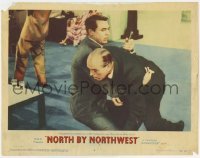 5h680 NORTH BY NORTHWEST LC #4 1959 Cary Grant pulls knife from Ober's back Hitchcock classic!