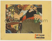 5h717 PINOCCHIO LC 1940 Disney cartoon classic, Stromboli shuts the wooden boy inside a cage!