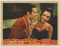 5h838 SOUTH OF THE RIO GRANDE LC 1945 Duncan Renaldo as the Cisco Kid romancing sexy Armida!