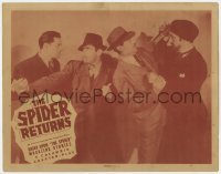 5h841 SPIDER RETURNS LC #4 R1940s Warren Hull as the famous crime smasher attacked by bad guys!
