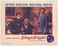 5h846 STAGE FRIGHT LC #6 1950 Marlene Dietrich, Jane Wyman, directed by Alfred Hitchcock!