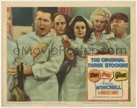 5h851 STOP LOOK & LAUGH LC #5 1960 Three Stooges fro Men in Black, Moe, Larry & Curly w/ sexy nurses