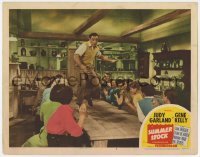 5h865 SUMMER STOCK LC #3 1950 Gene Kelly dancing on wooden table as people clap!