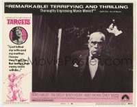 5h876 TARGETS LC #5 1968 Peter Bogdanovich, great close up of creepy Boris Karloff in tuxedo!