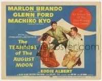 5h112 TEAHOUSE OF THE AUGUST MOON TC 1956 art of Asian Marlon Brando, Glenn Ford & Machiko Kyo!