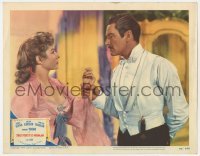 5h882 THAT FORSYTE WOMAN LC #5 1949 close up of Errol Flynn grabbing Greer Garson by the wrist!