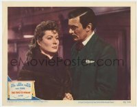 5h883 THAT FORSYTE WOMAN LC #6 1949 c/u of Walter Pidgeon looking at concerned Greer Garson!