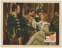 5h885 THAT LADY IN ERMINE LC #5 1948 Doug Fairbanks watches Walter Abel kiss Betty Grable's hand!