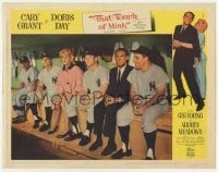 5h887 THAT TOUCH OF MINK LC #6 1962 Cary Grant & Doris Day in dugout w/Mantle, Maris & Berra!