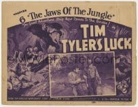 5h117 TIM TYLER'S LUCK chapter 6 TC 1937 Frankie Thomas, cool serial art, The Jaws of the Jungle!