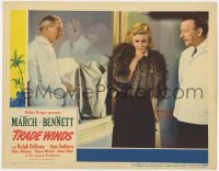 5h928 TRADE WINDS LC 1938 glamorous Joan Bennett in fur won't look at doctor through window!