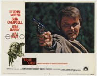 5h935 TRUE GRIT LC #5 1969 great close up of Glen Campbell pointing gun, classic western!
