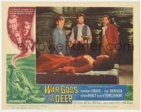 5h959 WAR-GODS OF THE DEEP LC #7 1965 Vincent Price, Tab Hunter & Tomlinson by Susan Hart on table!
