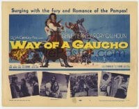 5h126 WAY OF A GAUCHO TC 1952 Gene Tierney & Rory Calhoun in the Pampas, Jacques Tourneur!