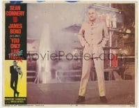 5h990 YOU ONLY LIVE TWICE LC #6 1967 close up of Donald Pleasence as James Bond villain Blofeld!