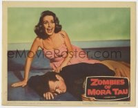 5h999 ZOMBIES OF MORA TAU LC #6 1957 terrified Autumn Russell, terror on the African voodoo coast!