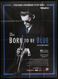 5j676 BORN TO BE BLUE French 1p 2017 great image of Ethan Hawke as Chet Baker with trumpet!