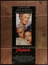 5j701 DANGEROUS LIAISONS French 1p 1989 Glenn Close, John Malkovich, Michelle Pfeiffer
