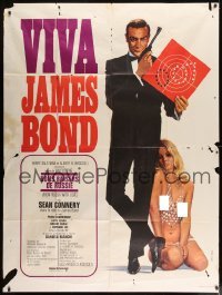 5j746 FROM RUSSIA WITH LOVE French 1p R1970 Thos art of Sean Connery as James Bond & sexy blonde!