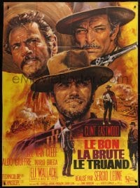 5j760 GOOD, THE BAD & THE UGLY French 1p 1968 Eastwood, Van Cleef, Wallach, Leone, 1st release!