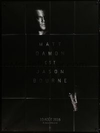 5j796 JASON BOURNE teaser French 1p 2016 super close-up image of Matt Damon in the title role!
