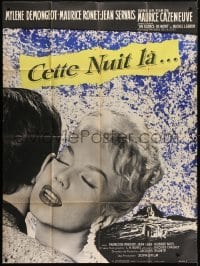 5j863 NIGHT HEAT style A French 1p 1958 Cette nuit-la, great close up of beautiful Mylene Demongeot!